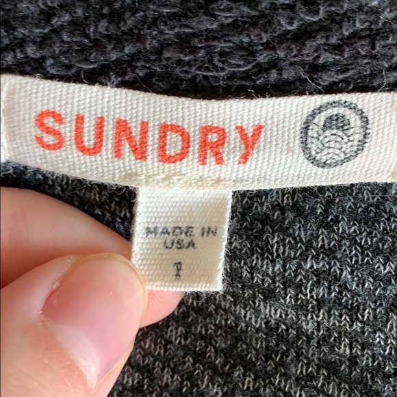 Sundry black and grey zip up sweater - Picture 2 of 4